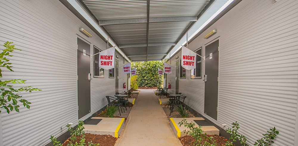 Flags showing night shift guests